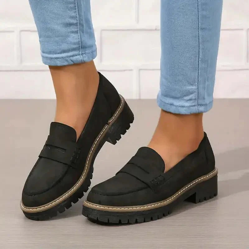 Mocassins slip-on avec semelle robuste | Rêve Noir